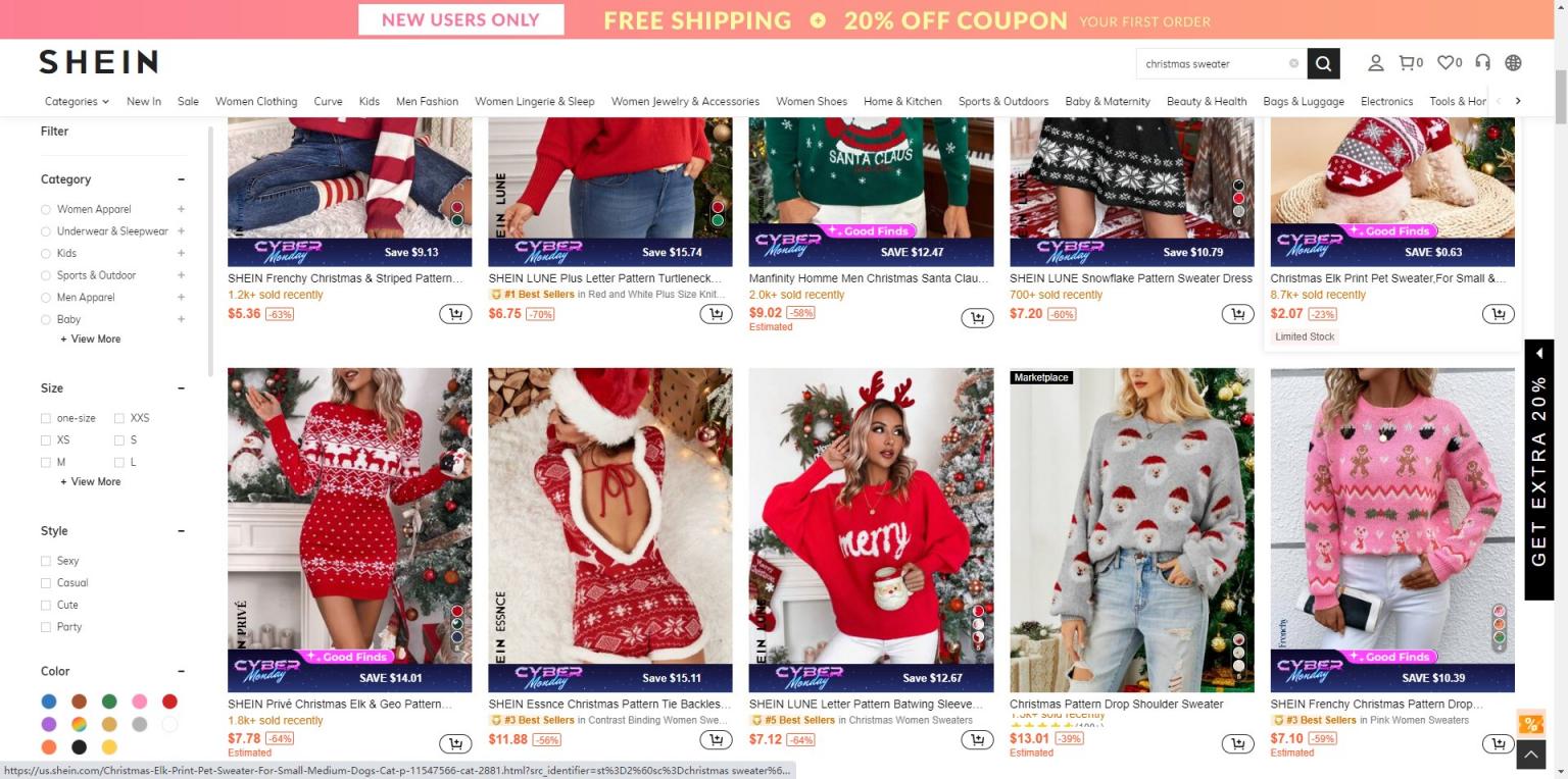 # 超级话题 # 大家都说多多TEMU卷，实际上希音Shein也卷