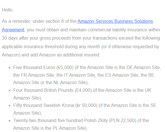 亚马逊欧洲也要开始买保险了，请问英国 和 欧洲 的保险可以共用一份吗？ 有没有购买指导文件？