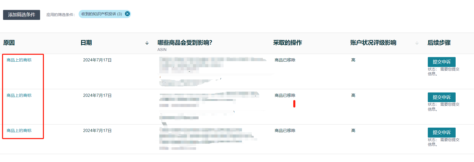 求救 知识产权投诉（商品上的商标），应该怎么去操作，链接我可以不要了，只要不影响账户就行