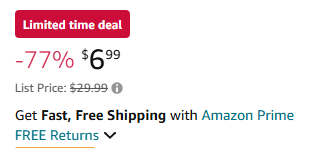 如何使链接在前台稳定的显示大幅度的下划线价格(list price)，求实操教程，越详细越好。