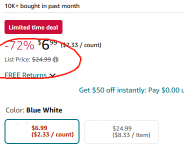 图2.png 原来较高的list price 划线价掉了,该卖家通过合并与list price价格一样的变体,从而实现 list price重新显示。请教各位大佬他是如何做到的哦?